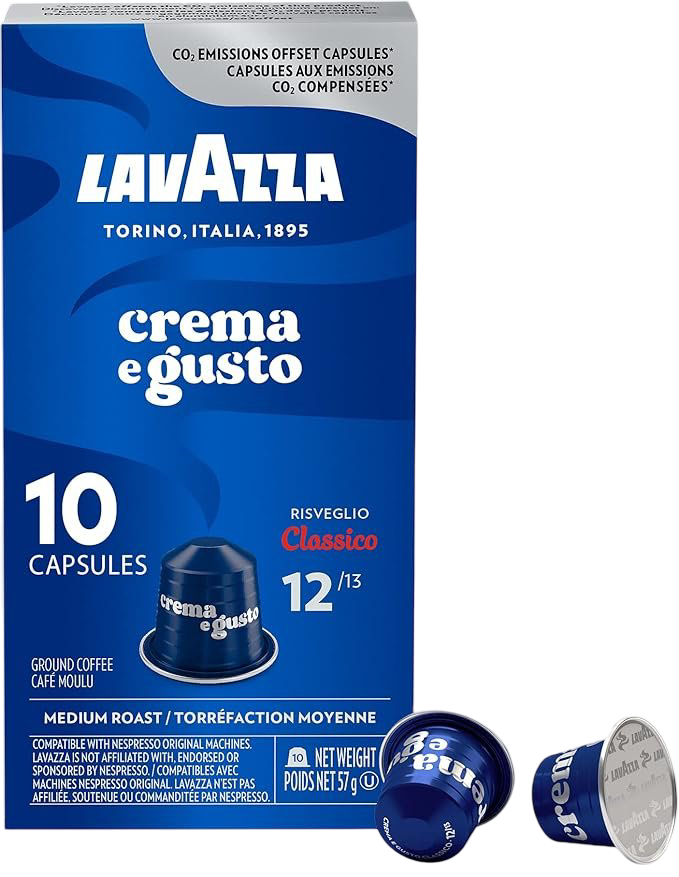 Café capsule Crema Gusto compatible Nespresso Lavazza