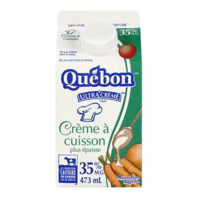Crème à cuisson plus épaisse 35 % Québon 473 ML
